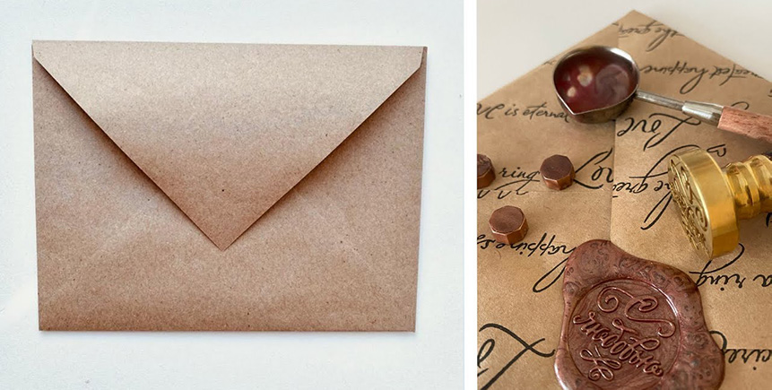 Как быстро сделать красивый конверт из крафт-бумаги