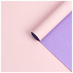 Крафт-бумага белёная 50г двухцветная двухсторонняя "Светло-Розовая-Светло-Сиреневая"