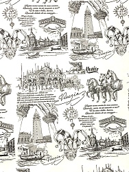 Крафт-бумага белёная 50г дизайн  "Венеция"